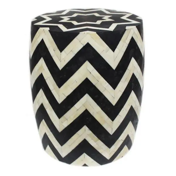 Moroccan Style Mother of Pearl Inlay Coffee Table Bone Inlay Resin Inlay Side Table Home Decoration Table At Best Price