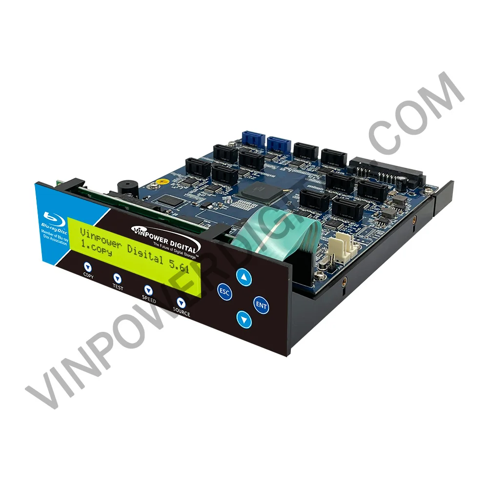 Vinpower 1 to 15 Manual Tower SATA Controller for Blu-ray BD/DVD/CD Disc Duplicator + SATA Cables