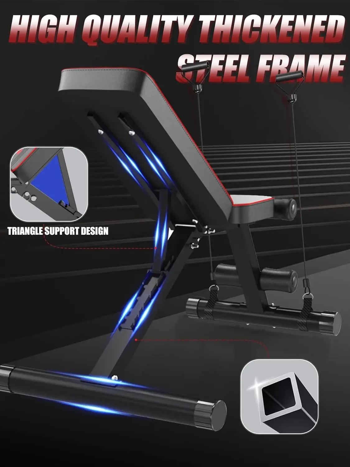 Adjustable Weight Bench - Utility Weight Benches for  Workout Foldable Incline/Decline Bench Press for Home Gym