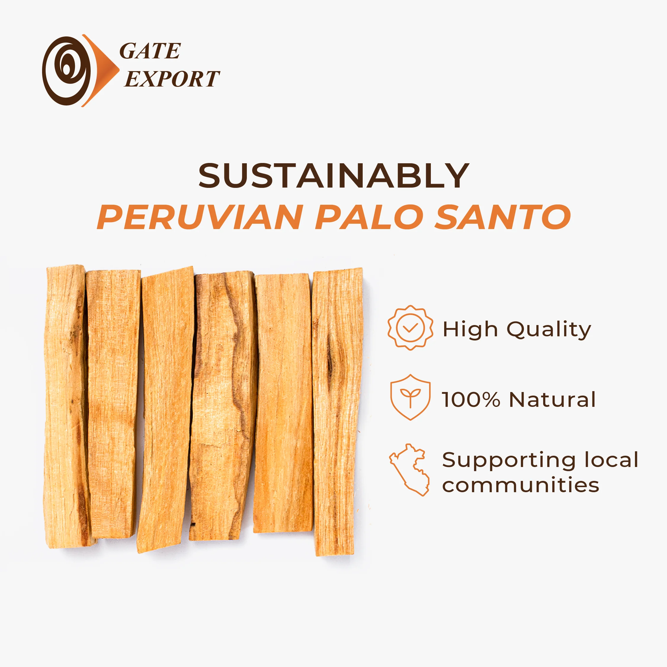 Best 2024 Sustainable PALO SANTO Wood Stick Thick High Quality Indoor Aromatherapy Yoga Home Decor Smudge-Direct Peru