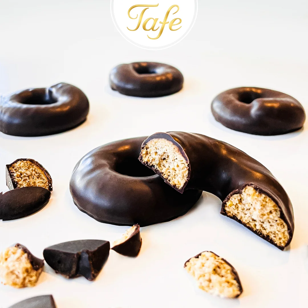 Tafe Chocolate Covered  Chocongo Crispy Mardin Cookies 75 g - 254 code  Traditional spicy tasty round snacks