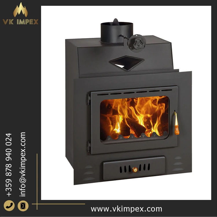 Excellent Quality Unique Design Hot Sale 8.2 kg/h Fuel Consumption Home Hotel Wood Burning Insert Fireboxes from Bulgaria