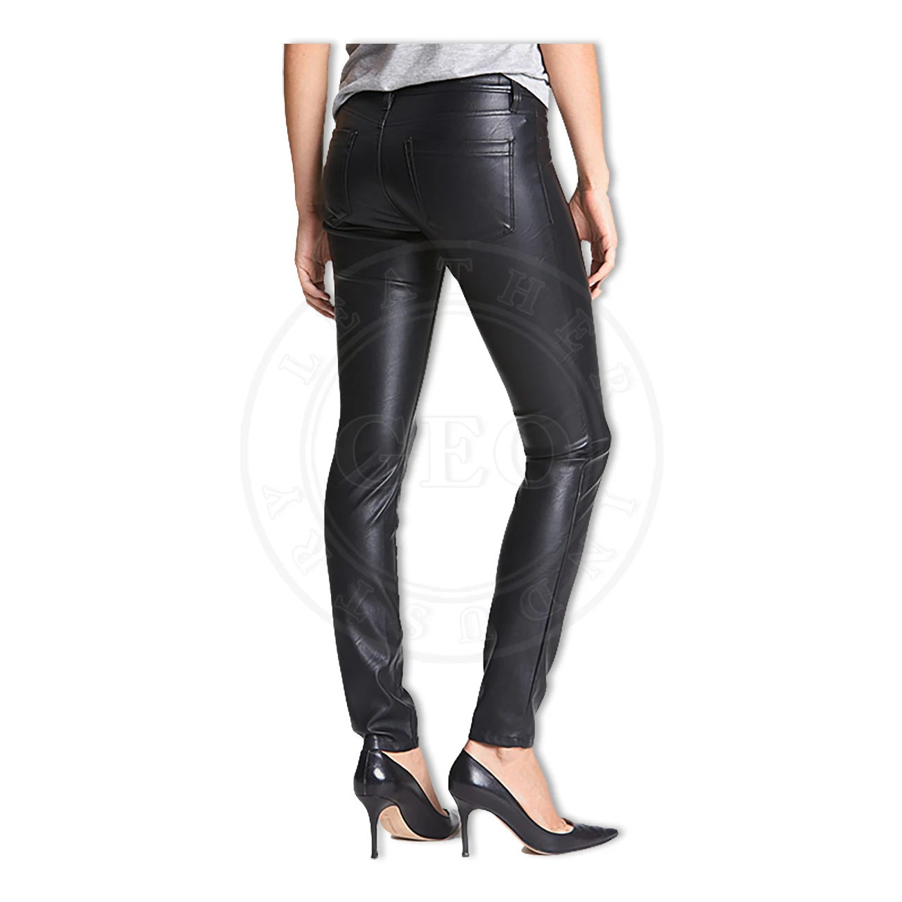 High Quality Women Leather Dress Pants