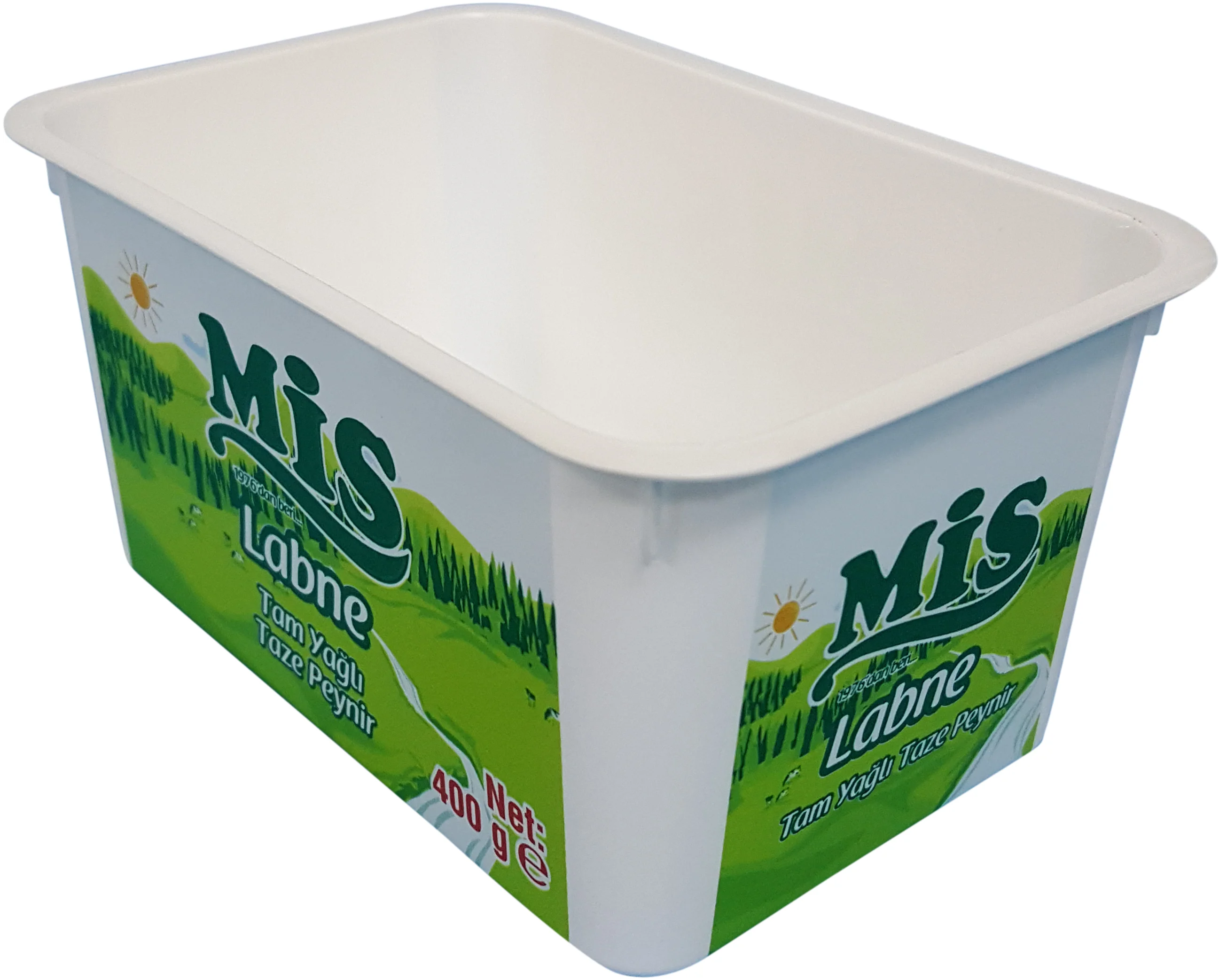 400 мл молочный сыр прямоугольный логотип упаковка для пищевых продуктов пластиковая коробка перерабатываемый биоразлагаемый полипропиленовый