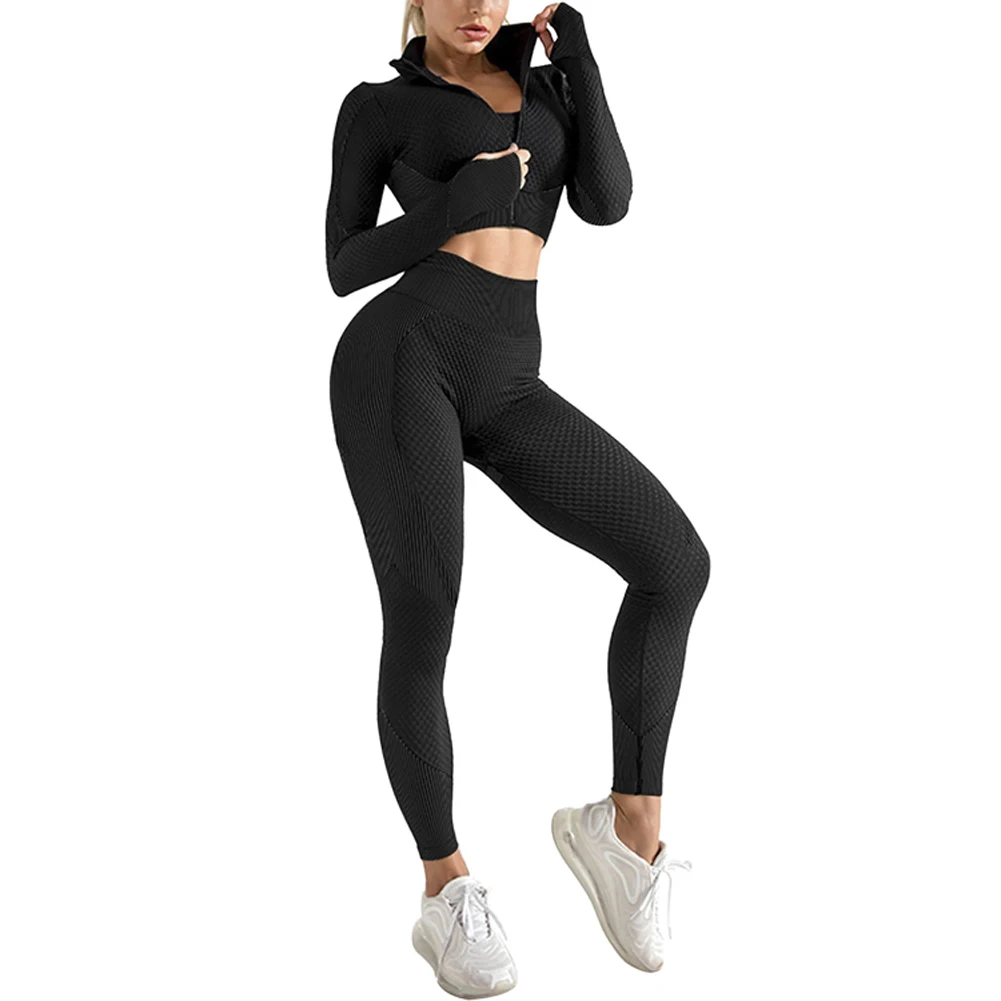2023 Women track suit sweatsuit two piece half zip pullover sweatshirt and jogger pants set knitted suits for women