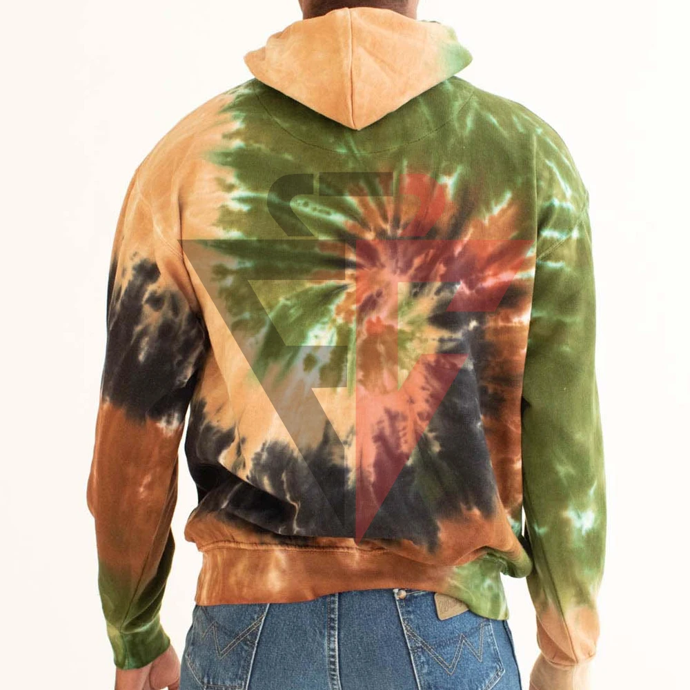 High Quality Oversized Custom Screen Print Tie Dye Heavy Weight Men Hoodie / Streetwear Basic Hoodie