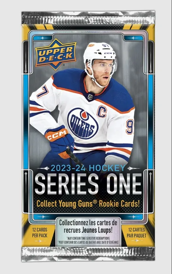 NEW 2023-24 Upper Deck Series 1 Hockey Blaster Box factory sealed in stock ready to ship worldwide doorstep delivery