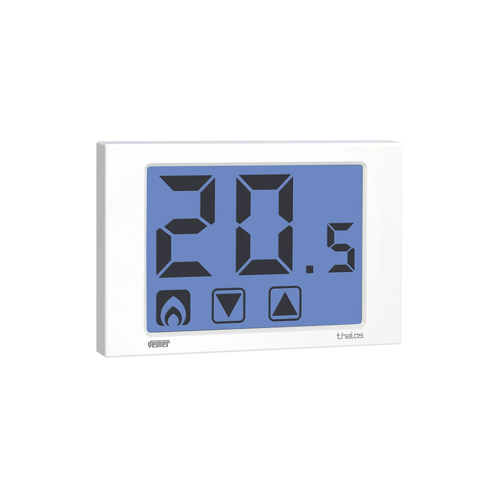 Thalos white VE432100 Wall-mounting touch screen thermostat with battery-supply