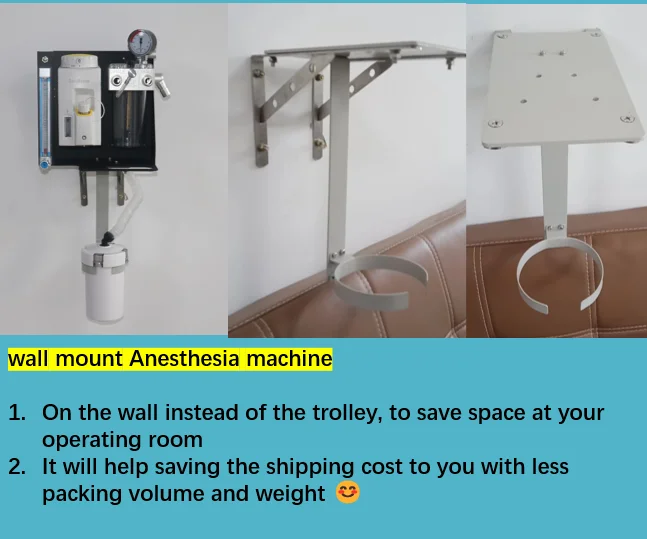 HACEMEY hot selling wall mount animal Veterinary Icu Anesthesia machine Equipment system vet equipment