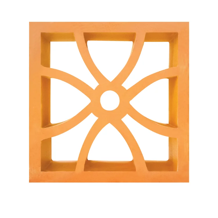 Вьетнамский производитель традиционный стиль 4-листная трафаретная плитка быстрая доставка наружный настенный фасад индивидуальная глиняная полая цена