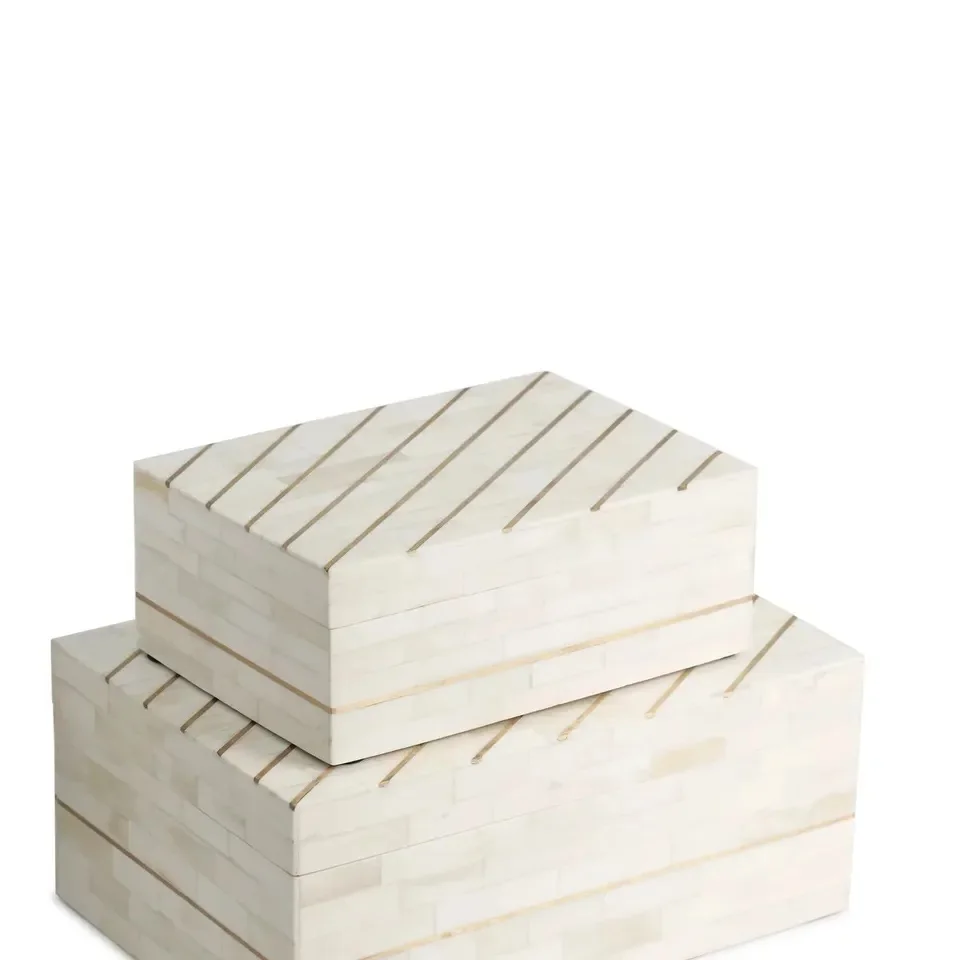Bone Inlay Jewelry packaging Box Hot Selling Eco Friendly Bone Inlay Designable Jewelry & Watch Box High Quality Low Price