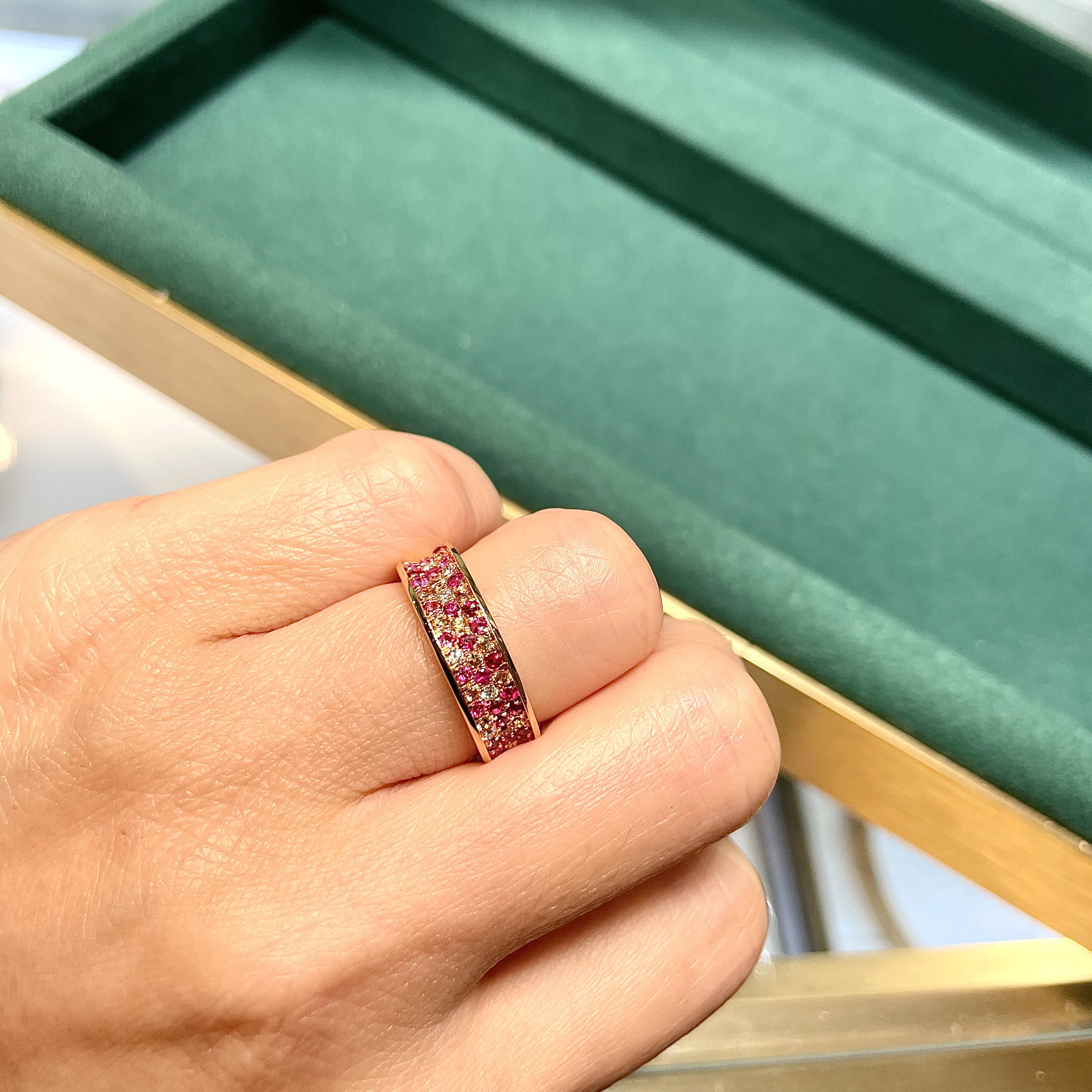 OEM женские ювелирные изделия 925 стерлингового серебра 10K 14K 18k золото 750 розовое сапфировое кольцо