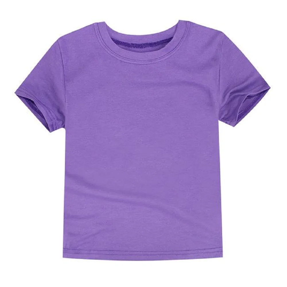 100% Soft Cotton T Shirt For Kids Plain Blank High Quality T Shirt Toddler Boys & Girls Baby Kids Clothes
