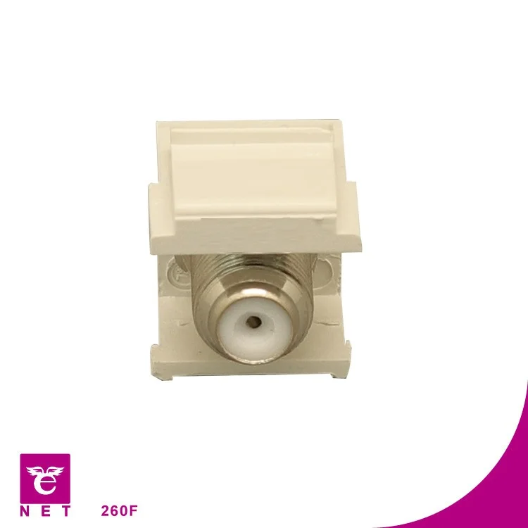 Gold-Plated Coaxial Keystone Jack Insert F Type Keystone Connectors