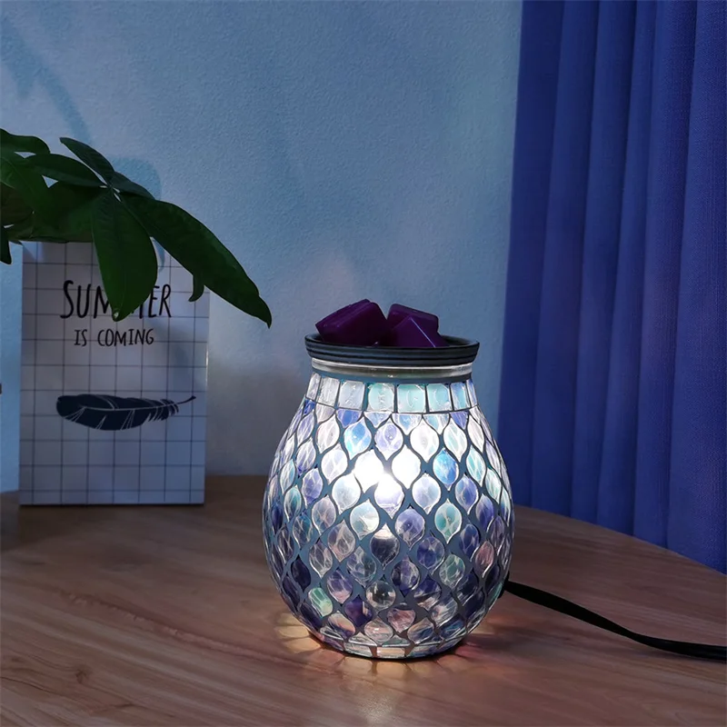 2022 популярный мозаичный Электрический восковой нагреватель с подсветкой восковая электрическая горелка ароматизированный воск для домашнего декора