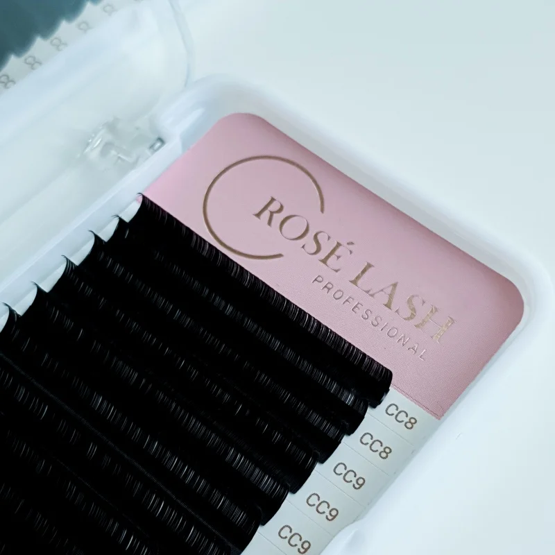 Create Dark Full Finish & Intense Look High Quality Korea Silk Eyelash Extensions Custom Label Private Logo