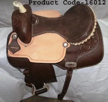 Best Quality DD Leather Western Leather Saddle High quality leather western saddle Tan Natural Black Brown Havana D brown Colors