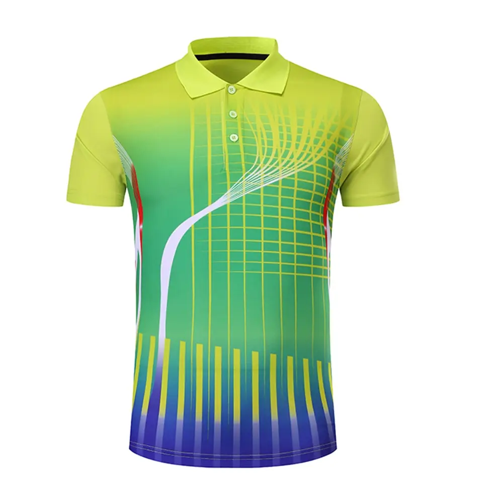 High Quality 100% Cotton Pique Mens Customized Polo Shirts Sports Badminton Polo Shirt Dye Sublimation printing golf shirt