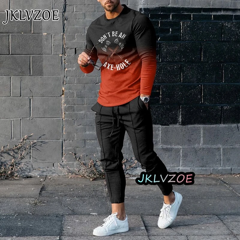 2023 Tracksuit Men 2 Piece Sets Hip Hop Clothes For Men Outfits Streetwear Casual Sweatshirt and Pants Set Mens Fashion Clothing