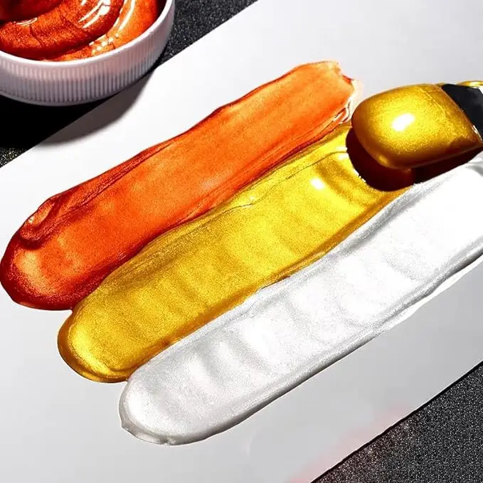 Metallic Acrylic Lunar Paste Student Metallic Colors Acrylics Painting Non-Toxic Art Craft Paints for Artists Kids