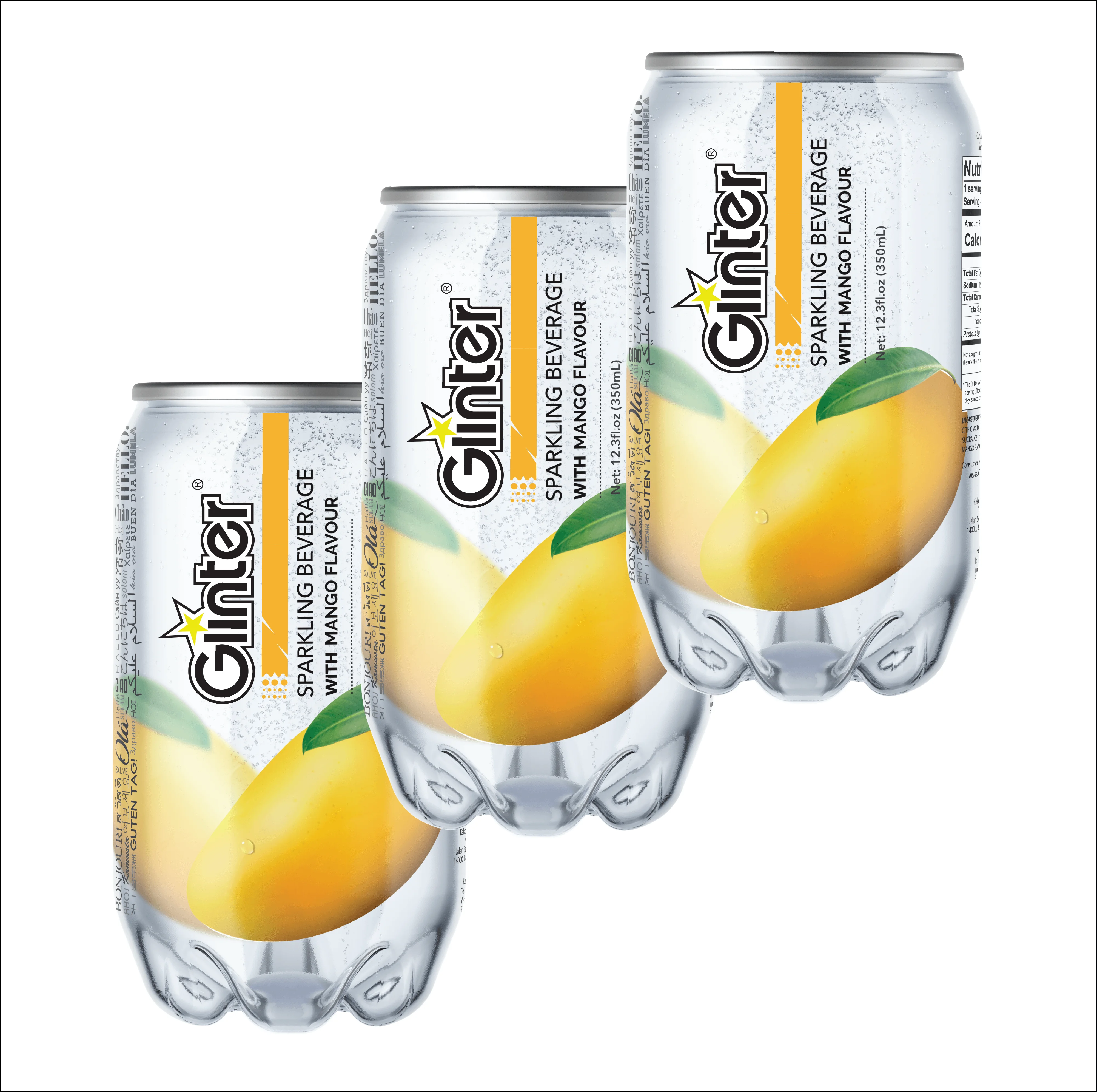 Top Popular 350ml OEM Packing Packaging Sparkling Beverage Can (Tinned) Packaging Malaysia Halal Certified Manufacturing Soda