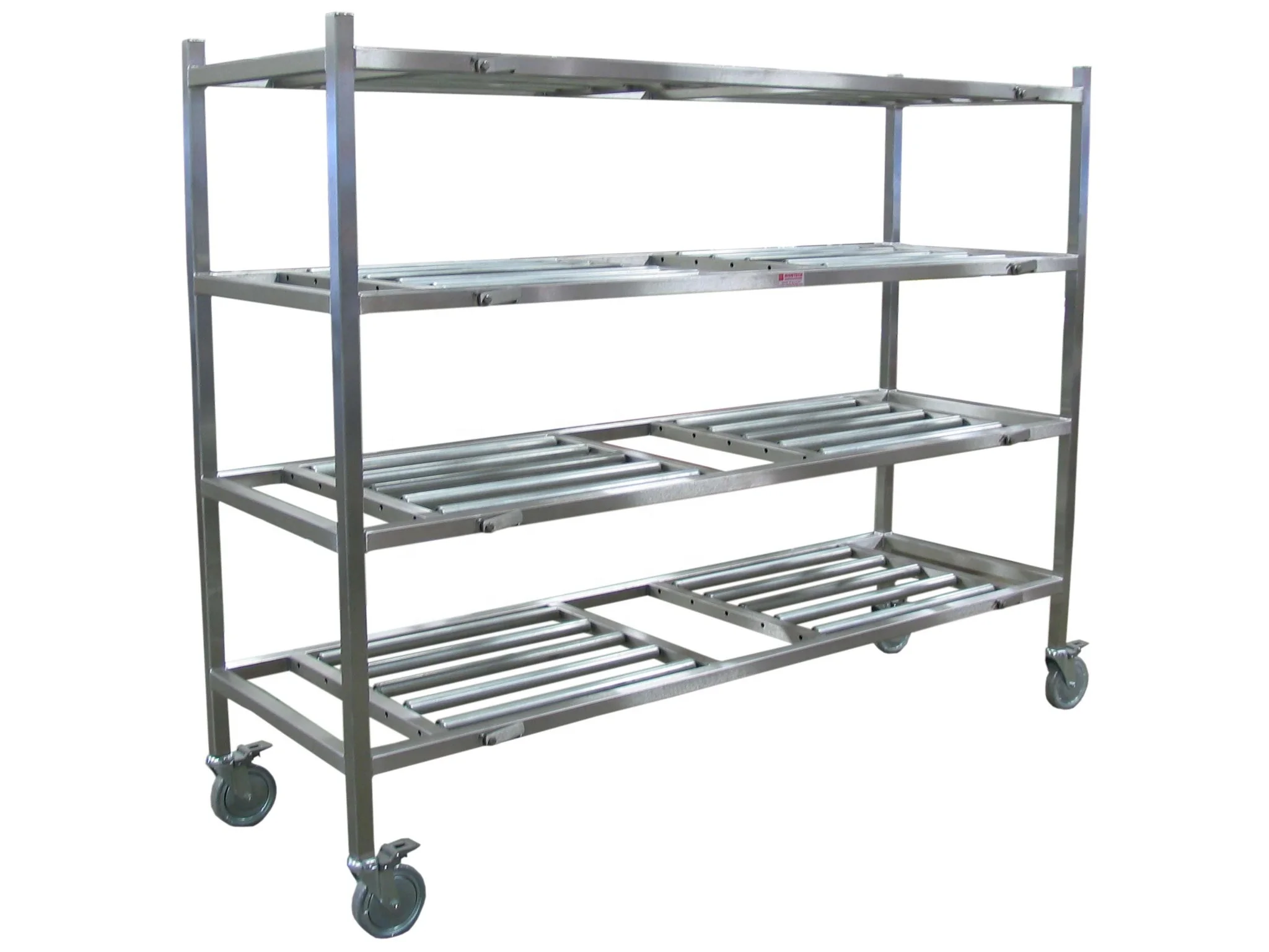 Wall-Mounted 4-Shelf Funeral Room Body Tray Storage Rack Metal Steel Corpse Dead Body and Cadaver Storage Coffin Rack