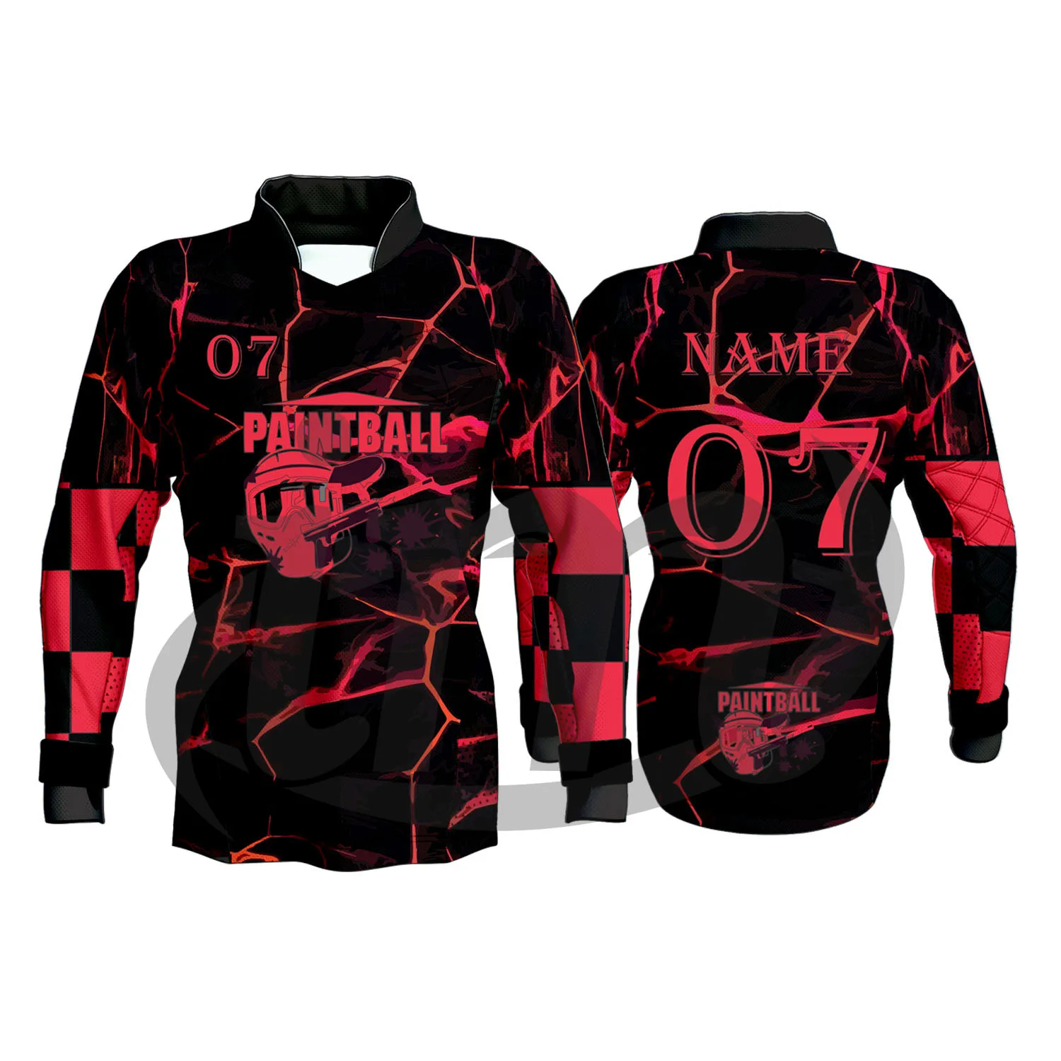 Paintball Top Grade Customized Fully Sublimation Paintball Jersey Padded Paintball Jersey