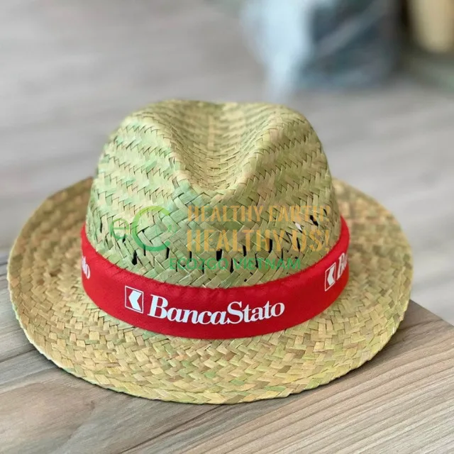 Custom Wholesale Summer Fashion Straw Hat For Men/ Straw Hat Women Made Of High Quality Natural Material In Vietnam