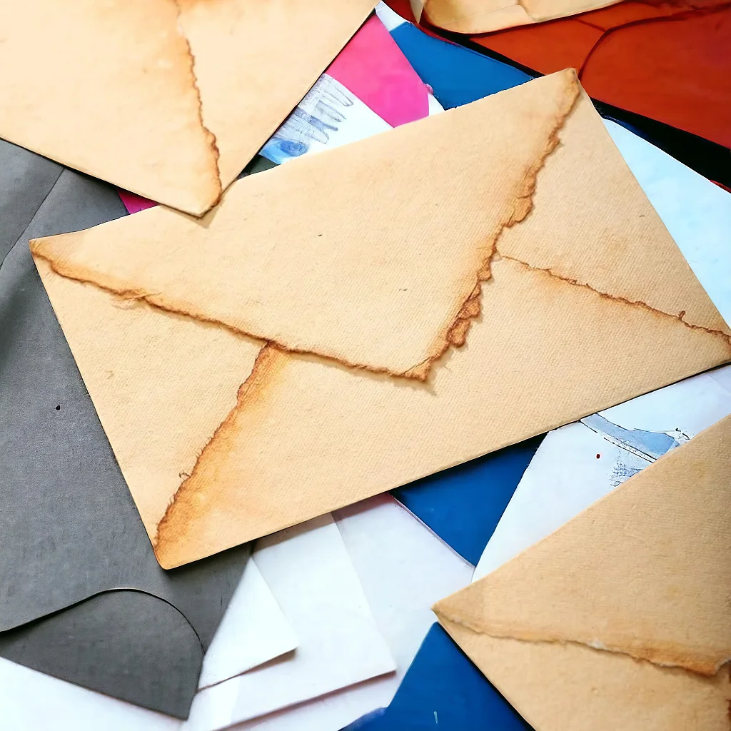 Wholesaler Deckle Edge Paper Envelopes Wedding Invitation Card Deckle Brown Burnt Paper Cotton Rag Eco Friendly Paper Envelopes