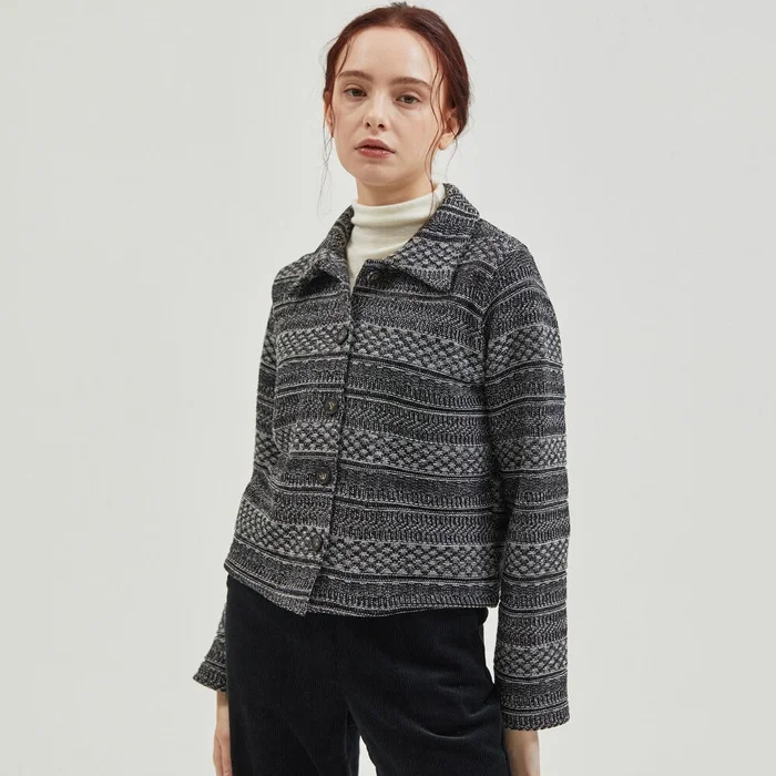 MANAVIS7 Short Knit Cardigan Black FREE Korean fashion Trending products 2024 new arrivals wholesale clothes