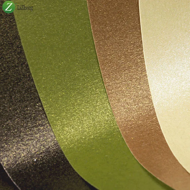 Lizheng High Quality 250gsm Textured Card Stock Specialty Pearlescent Paper For Gift Packet