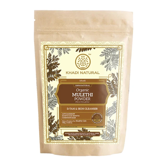 Khadi Natural Organic Mulethi Powder - 100% Natural-100 g