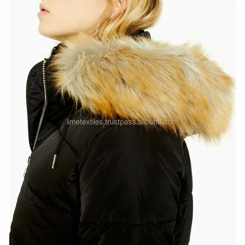 Fashion Warm Shiny Padded Puffer Jacket Black Short Women Quilted Coat Puffer coat with big fur hood Black Shiny Puffer Coat