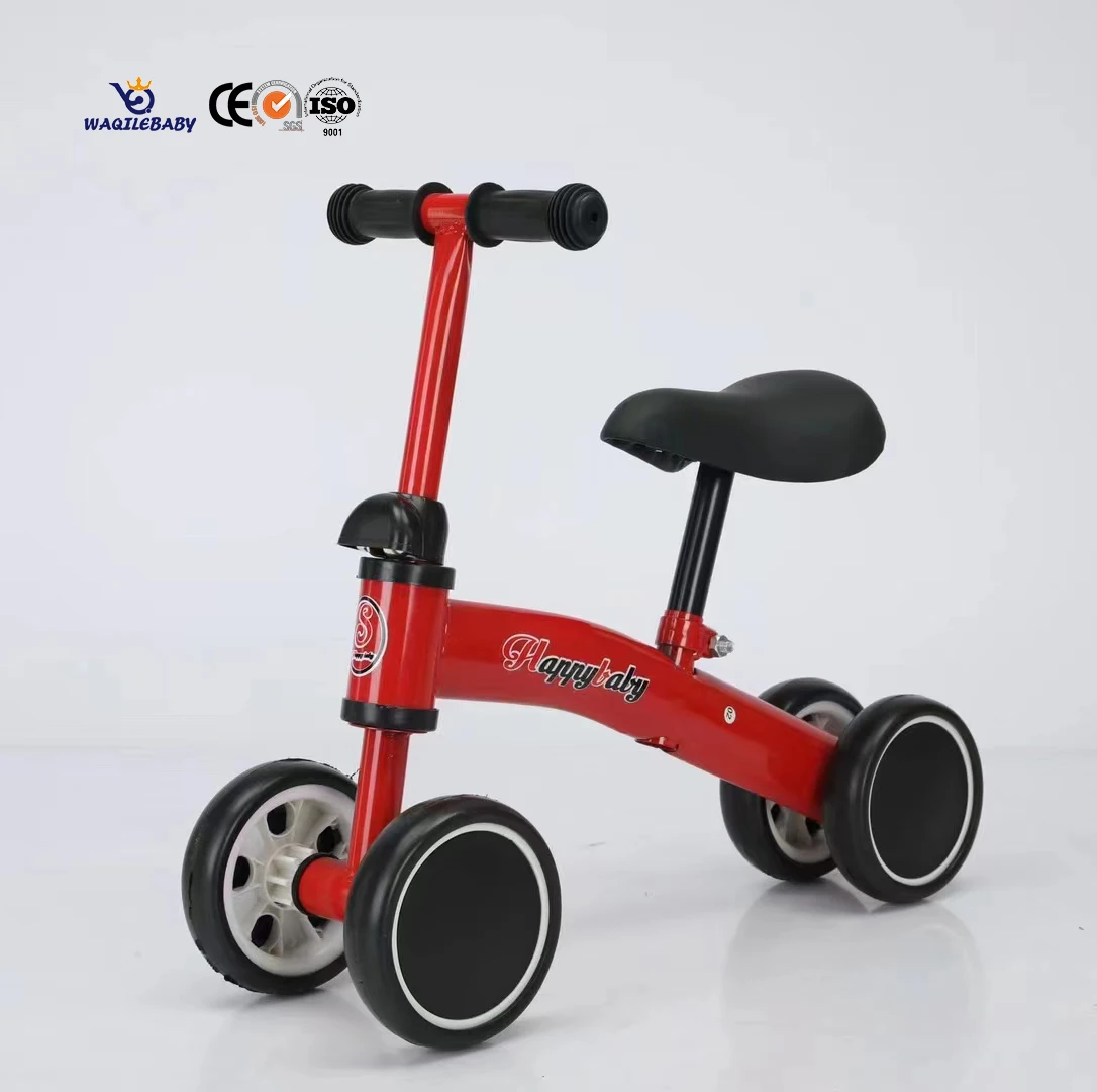 WQL Wholesale 4-Wheel Mini Balance Bike Plastic Training Run Push & Ride Balance Car Toy for Children & Babies No Pedal