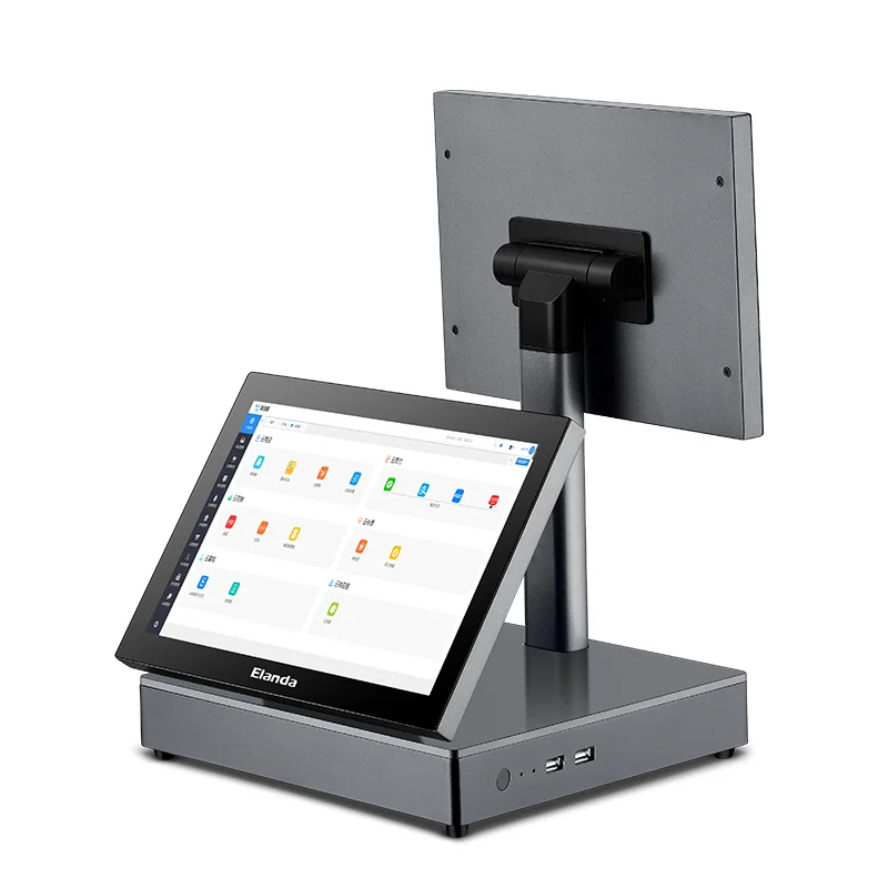Cash Register Dual Screen 12.1 Inch Capacitive Touch Panel With 80mm Printer POS Systems