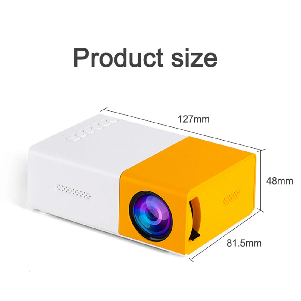 Mini Portable YG300 Pocket Projector  4K HD USB Cinema Theater Hot Selling Home LED LCD proyector