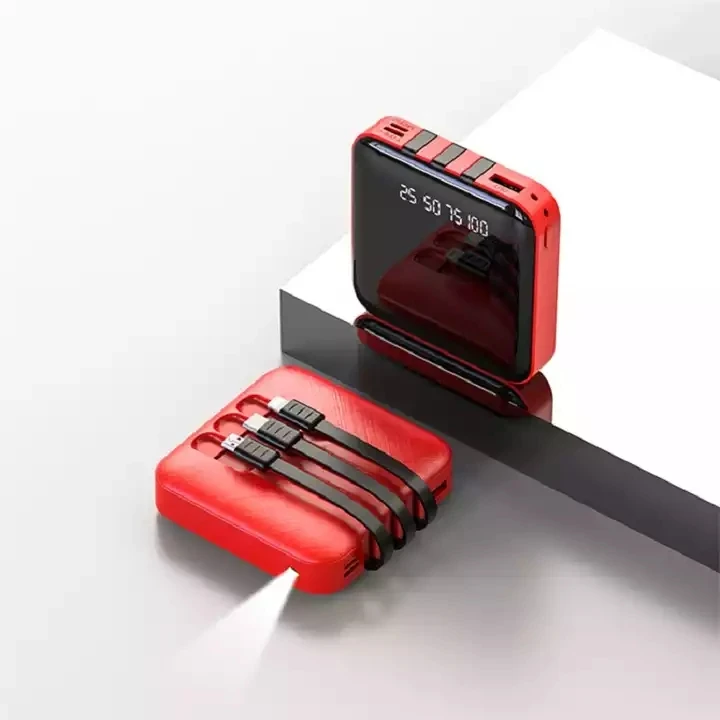 Factory Price Mini Power Bank 10000mah Mini Mirror Digital Display Portable Powerbank High Capacity