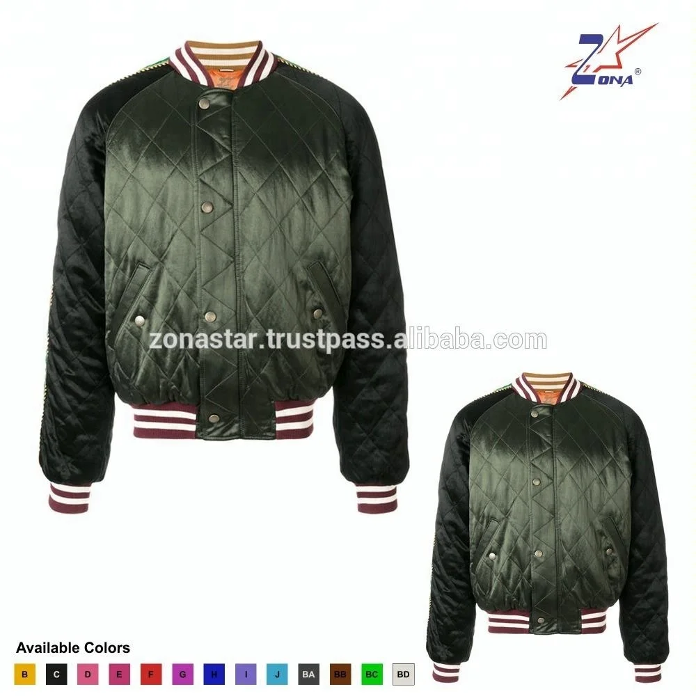 American Varsity Letterman College Baseball Bomber Professional Quality Satin Silk Baseball Bomber Varsity Winter Jackets