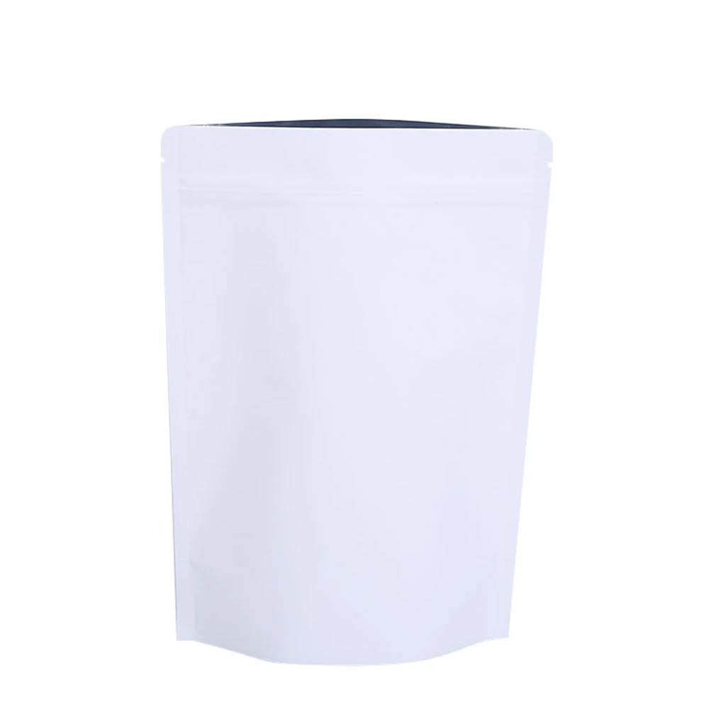 Paper For With Craft Powder Packaging Functional Food Kraft Stand Up Spice Bags Valve And Coffee Tea Flat Gusset Zipper Bag
