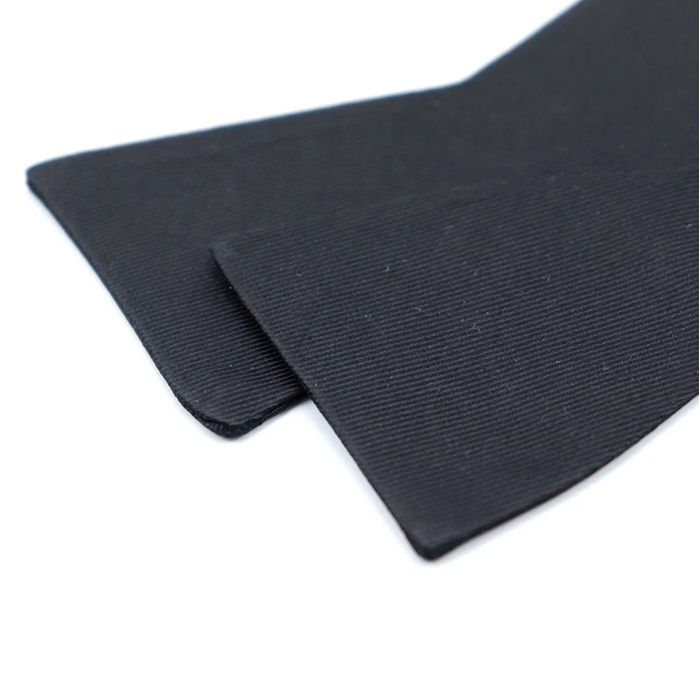XINLI Custom Your Logo Black Color Woven Men Bowtie Silk Solid Color Self Tie Bow Ties
