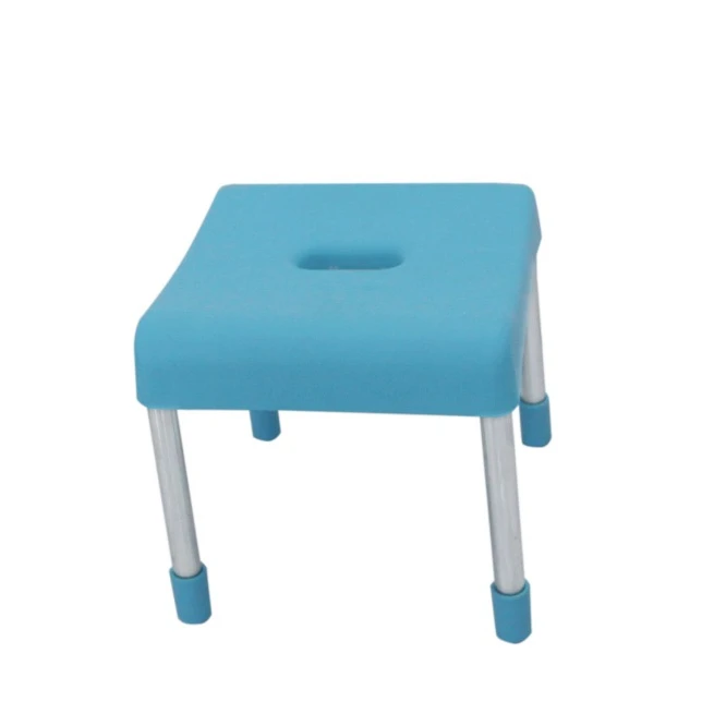 High Quality Stool with Steel Legs Living Room Furniture Home Stool & Ottoman Modern Aluminum Chair 34x22x30 Cm OEM Service