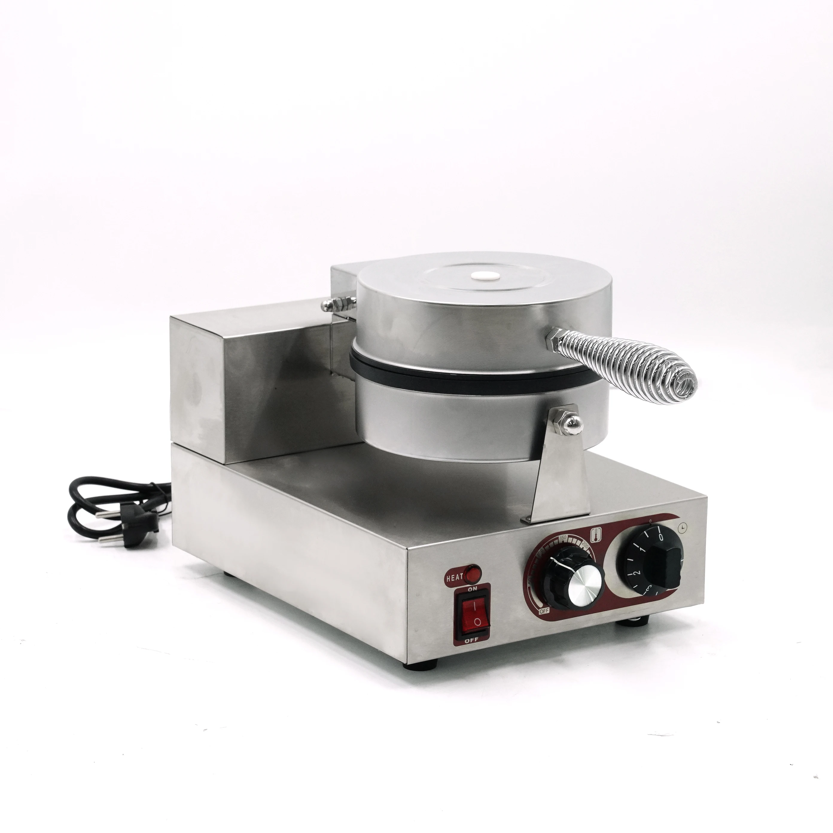Commercial Electric Waffle Cone Maker Double Plate Stainless Steel Kitchen Equipment for Baking & Cooking for Hotel Use