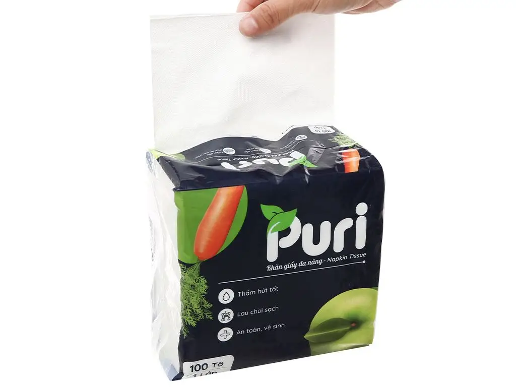 Puri paper towel 2 layer box 180 sheets