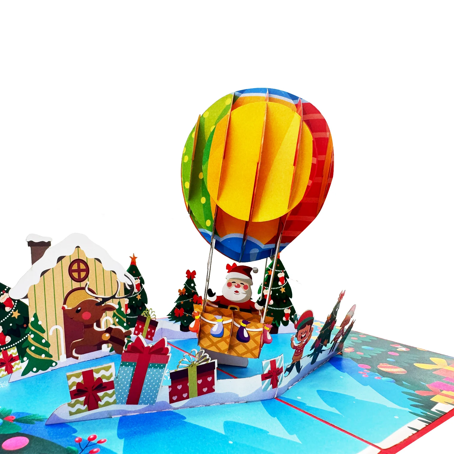 Christmas Air Balloon Pop Up Card Custom Design Handicraft Paper Crafts From Vietnam Gifts & Crafts Top Trending 3D Best Price