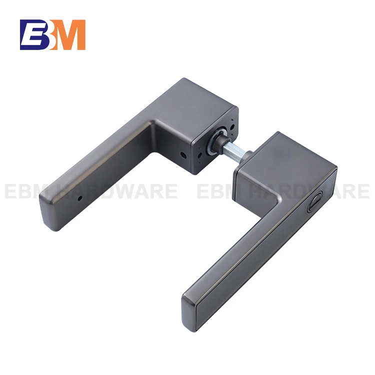 Modern design italian interior door handle magnetic mute bedroom door lock handle set black wooden door handle lock