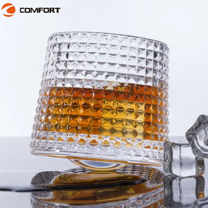 Hot Sale New Product  Wine Tumbler Cup450ml Rotating Whiskey Glasses