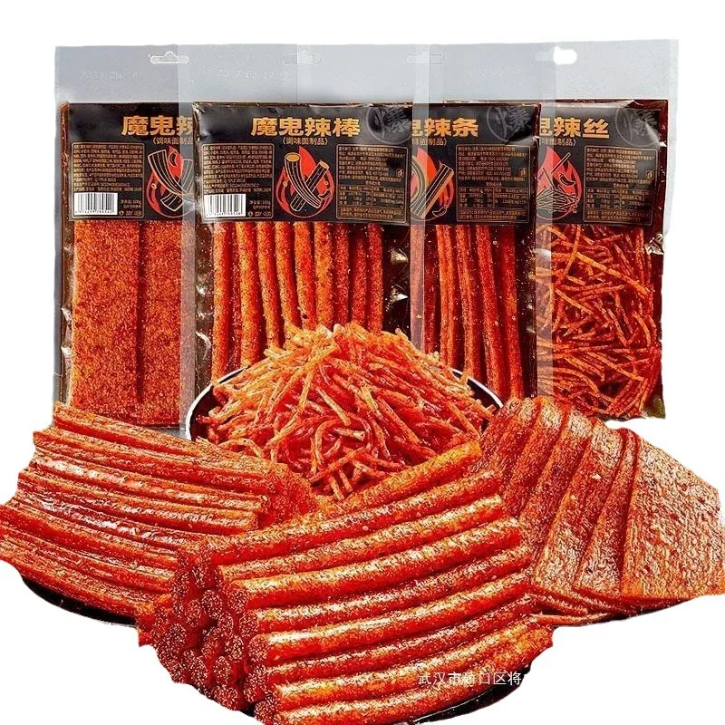 100 г китайских острых закусок соевый белок Вегетарианское мясо мульти-ароматизированные соевые бобы Latiao здоровая пища