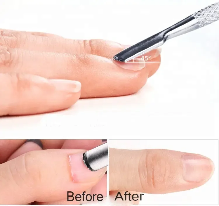 Custom Packaging Nail Prep Cuticle Pusher Nail Patrol Pro Tools 80 100 120 150 180 Grits Cuticle Prep Tabs For Nail Pusher