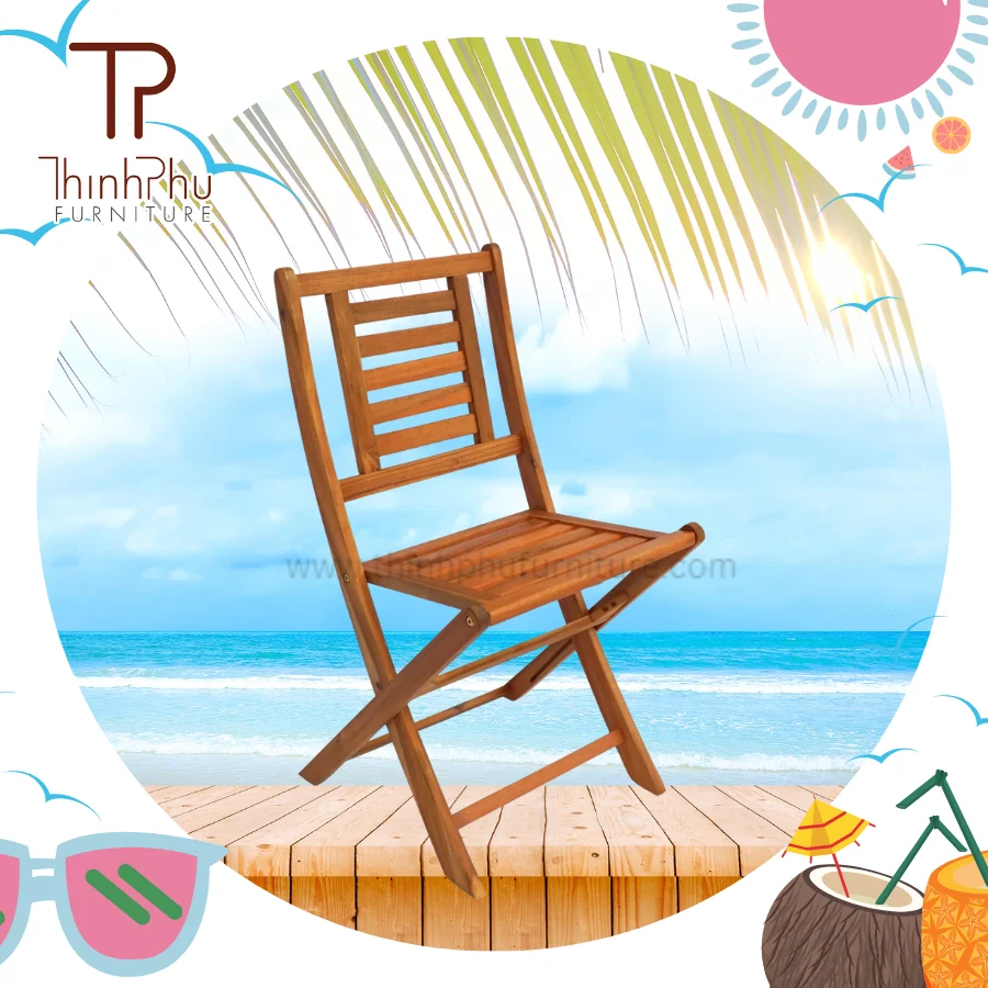 Natural cheap outdoor wood picnic folding chair for DIY Craft Rattan Cane Webbing outdoor furniture