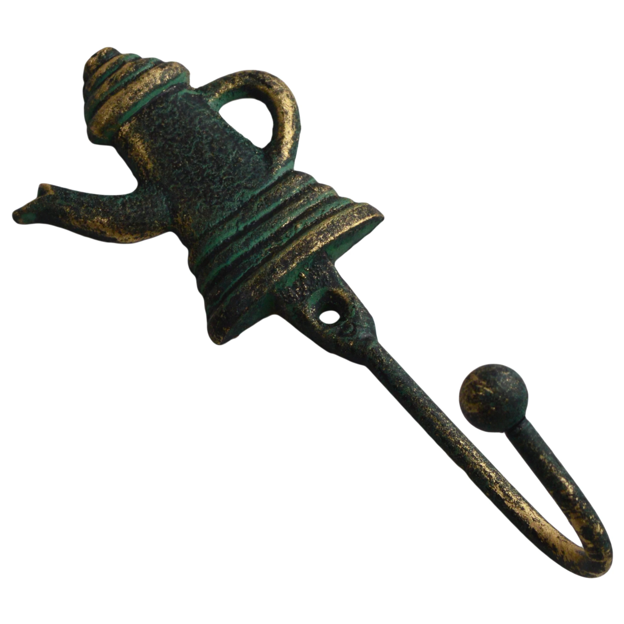 New Design metal Tea Kettle Shaped Cloths Hooks iron door hook for clothing stores clothes hat organizer